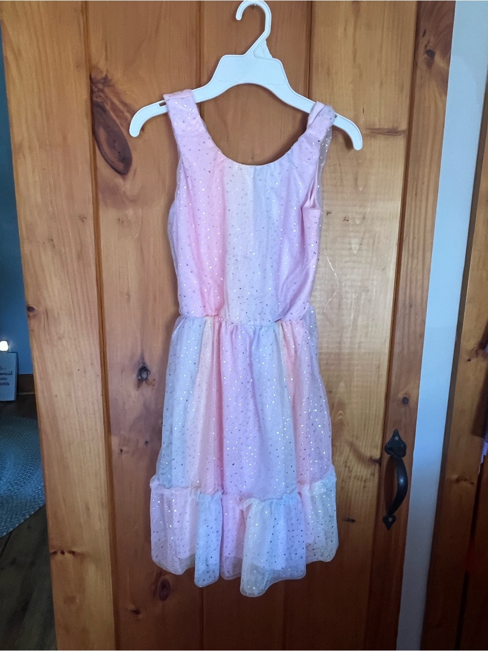Girls Pink Ombre Sparkle Sleeveless Kids Dress
